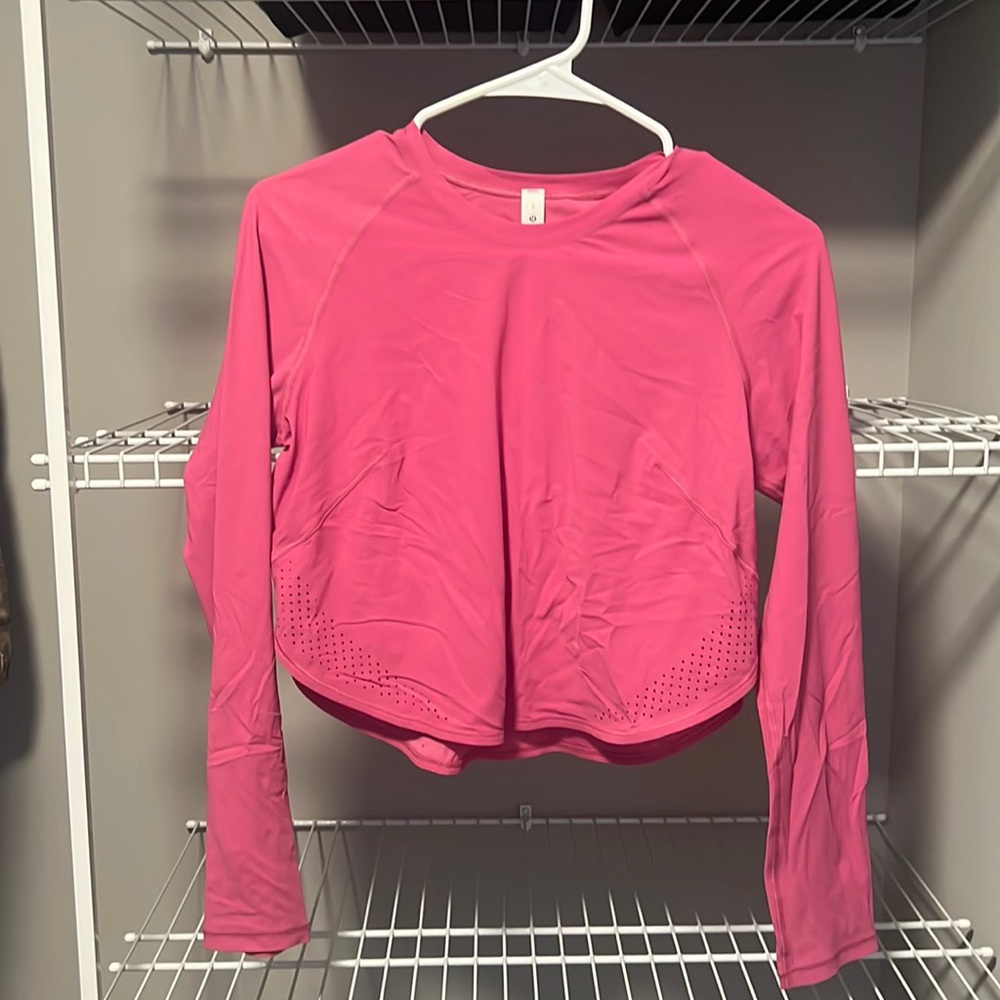 lululemon athletica Long Sleeve Athletic Tee in pink Blossom